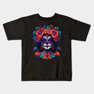 Beautiful mexican catrina Kids T-Shirt